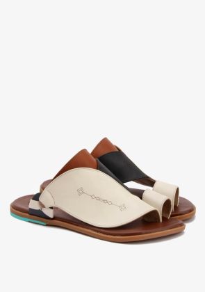 BO-4005 Florra shargy leather sandal Beige