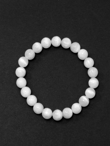 Selenite stone bracelet BRA107WH