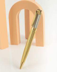قلم رجالي فاخر ذهبي وفضي