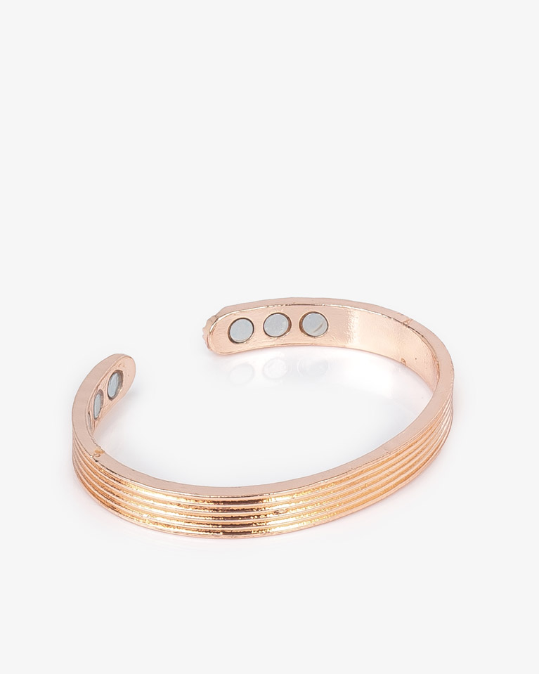 Rose Gold Striped Men&#39;s Wristband