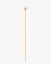 Crutch Stick Round Handle Natural Almond Wood